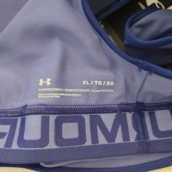 🍉 NWT Under Armour Sports Bra XL Blue - Picture 3 of 3